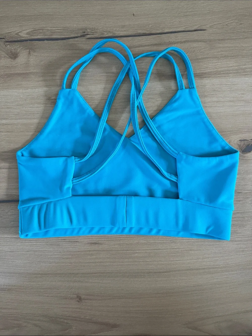 Girls' Strappy Dance Crop Top in Bright Teal